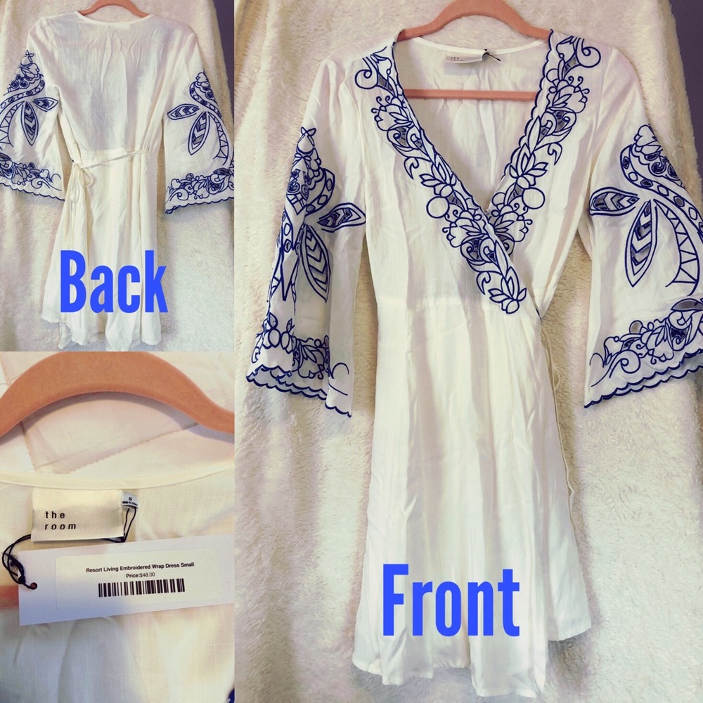 White wrap-dress